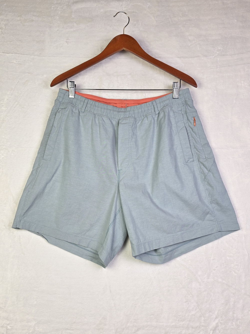 Birddogs Boom Classic Shorts Mens XL Blue/Gray Orange Stretch Casual